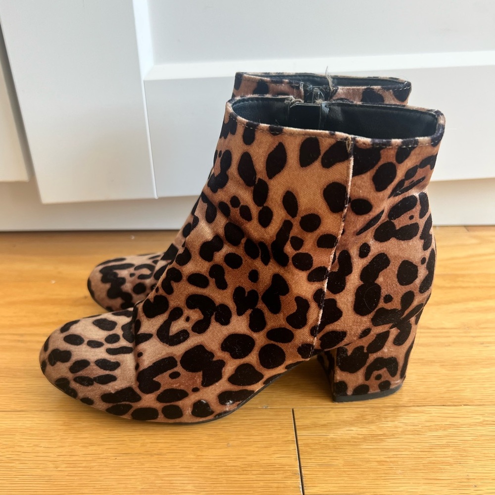 A New Day - Leopard Print Ankle Boots - Size 5.5
